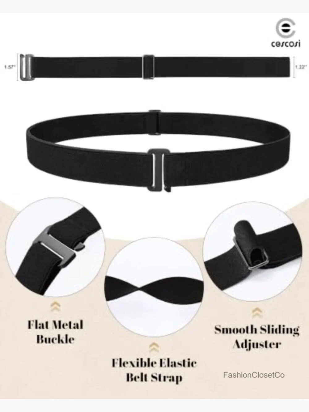 4 Pack No Show Elastic Belts Women Crop Top Tuck Waist Invisible Stretch Web